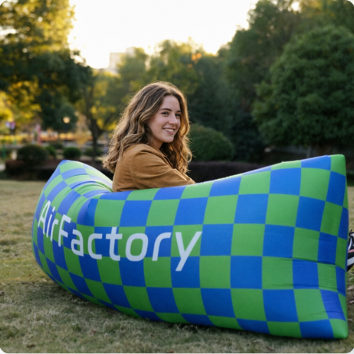 AirFactory Portable Air Lounger & Bluetooth Speaker Combo – The Ultimate Foldable Lazy Sofa for Camping, Festivals, and Backyard Parties | Lightweight, Durable Outdoor Furniture